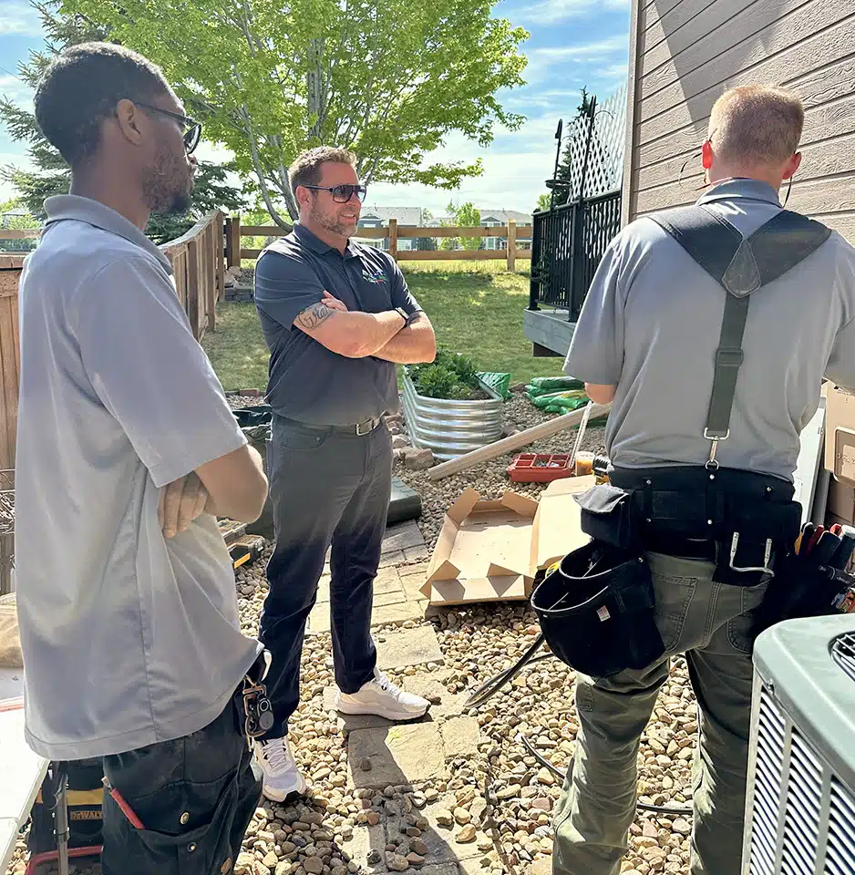 Top Shelf team evaluating repairs