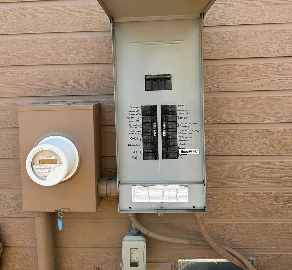 Electrical panel in Denver, CO.