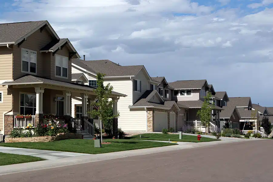 Residential neighborhood in Denver, CO.