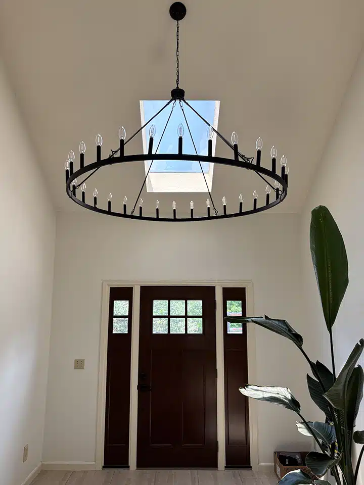 Indoor lighting installation in Parker, CO.