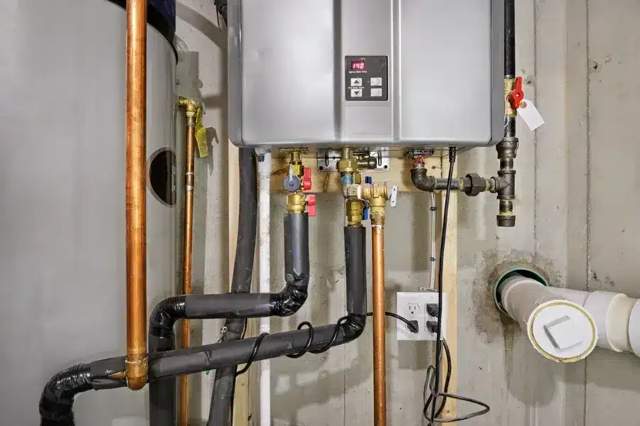 Tankless water heater in Denver, CO.